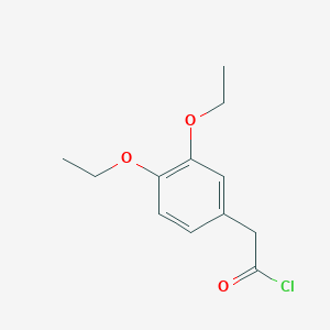 molecular formula C12H15ClO3 B8370897 (3,4-Diethoxy-phenyl)-acetyl chloride 