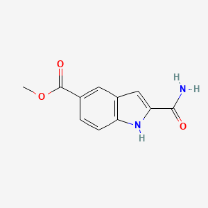 molecular formula C11H10N2O3 B8370906 methyl 2-carbamoyl-1H-indole-5-carboxylate 