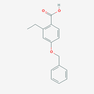 molecular formula C16H16O3 B8370924 4-Benzyloxy-2-ethylbenzoic acid 