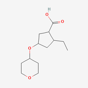 2-ethyl-4-(tetrahydro-2H-pyran-4-yloxy)cyclopentanecarboxylic acid