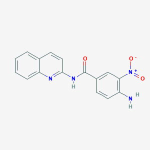molecular formula C16H12N4O3 B8371023 4-amino-3-nitro-N-quinolin-2-yl-benzamide 