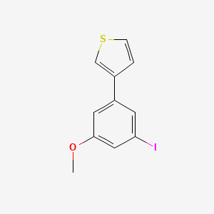 molecular formula C11H9IOS B8371027 3-(3-Iodo-5-methoxy-phenyl)-thiophene 