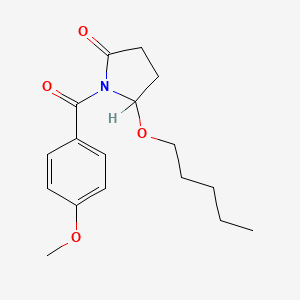 (+-)-1-(4-Methoxybenzoyl)-5-(pentyloxy)-2-pyrrolidinone