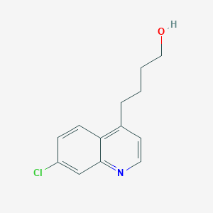 molecular formula C13H14ClNO B8371036 4-(7-Chloroquinolin-4-yl)butan-1-ol 