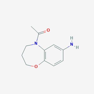 1-(2-amino-7,8-dihydro-6H-5-oxa-9-aza-benzocyclohepten-9-yl)-ethanone