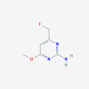 molecular formula C6H8FN3O B8371043 2-Amino-4-fluoromethyl-6-methoxypyrimidine 