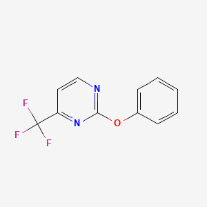 molecular formula C11H7F3N2O B8371068 2-Phenoxy-4-trifluoromethylpyrimidine CAS No. 1160058-85-4