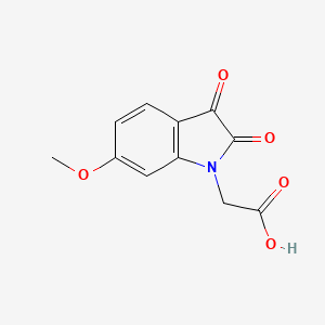 molecular formula C11H9NO5 B8371111 2-(6-Methoxy-2,3-dioxoindolin-1-yl)acetic acid 