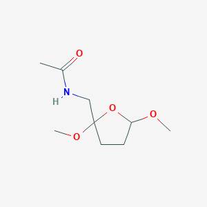 molecular formula C9H17NO4 B8371155 2-Acetylaminomethyl-2,5-dimethoxytetrahydrofuran 