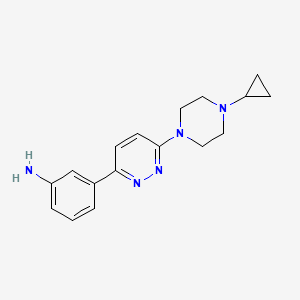 molecular formula C17H21N5 B8371173 3-[6-(4-Cyclopropyl-piperazin-1-yl)-pyridazin-3-yl]-phenylamine 