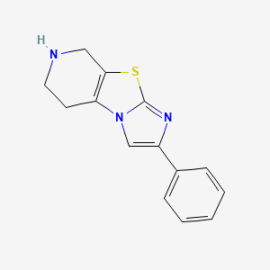 molecular formula C14H13N3S B8371179 2-Phenyl-5,6,7,8-tetrahydroimidazo[2',1':2,3]thiazolo[5,4-c]pyridine 