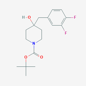 molecular formula C17H23F2NO3 B8371201 Tert-butyl 4-(3,4-difluorobenzyl)-4-hydroxypiperidine-1-carboxylate 
