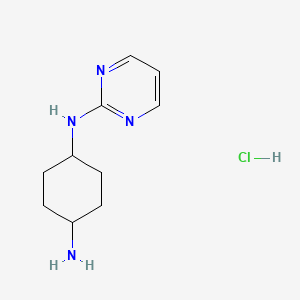 molecular formula C10H17ClN4 B8371227 N1-(pyrimidin-2-yl)cyclohexane-1,4-diamine hydrochloride 