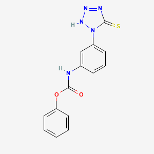 molecular formula C14H11N5O2S B8371266 1-(3-Phenoxycarbamidophenyl)-5-mercaptotetrazole 