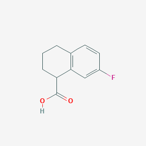 molecular formula C11H11FO2 B8371286 7-Fluoro-1,2,3,4-tetrahydronaphthalene-1-carboxylic acid 