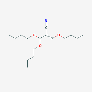 3-Butoxy-2-(dibutoxymethyl)prop-2-enenitrile