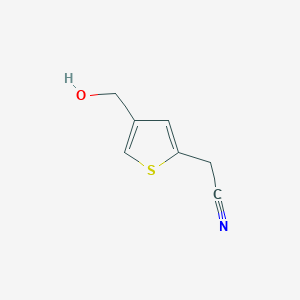 molecular formula C7H7NOS B8371334 (4-Hydroxymethyl-thiophen-2-yl)-acetonitrile 