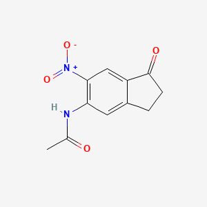 molecular formula C11H10N2O4 B8371369 N-(6-Nitro-1-oxo-indan-5-yl)-acetamide 