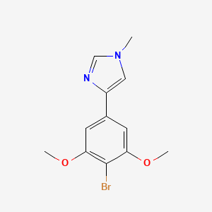 molecular formula C12H13BrN2O2 B8371373 4-(4-bromo-3,5-dimethoxyphenyl)-1-methyl-1H-imidazole 