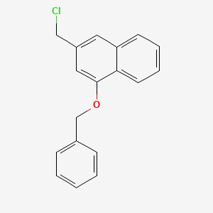 molecular formula C18H15ClO B8371381 1-Benzyloxy-3-chloromethylnaphthalene 