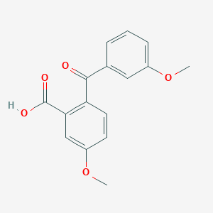 molecular formula C16H14O5 B8371396 5-Methoxy-2-(3-methoxybenzoyl)benzoic acid CAS No. 76250-90-3