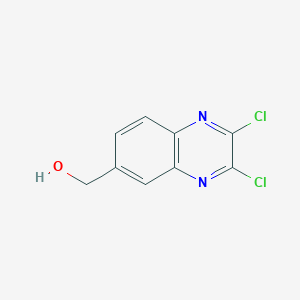 molecular formula C9H6Cl2N2O B8371402 2,3-Dichloro-6-hydroxymethylquinoxaline 