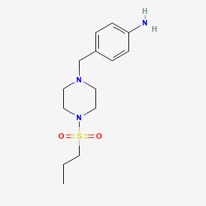 molecular formula C14H23N3O2S B8371410 4-[(4-(Propylsulfonyl)piperazin-1-yl)methyl]aniline 