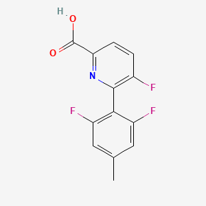 molecular formula C13H8F3NO2 B8371448 6-(2,6-Difluoro-4-methylphenyl)-5-fluoropicolinic acid 