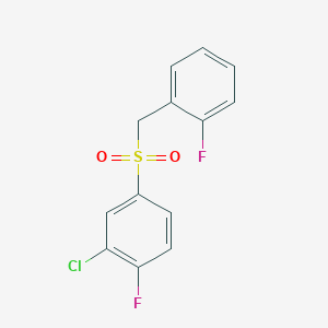 molecular formula C13H9ClF2O2S B8371455 2-Chloro-1-fluoro-4-[(2-fluorobenzyl)sulfonyl]benzene 