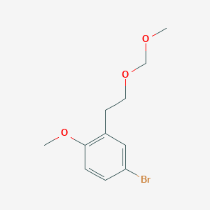 molecular formula C11H15BrO3 B8371472 4-Bromo-2-(2-methoxymethoxyethyl)-anisole 