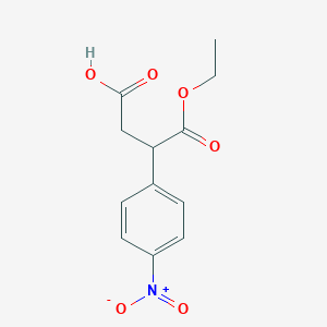 molecular formula C12H13NO6 B8371479 3-Ethoxycarbonyl-3-(4-nitrophenyl)propionic acid 