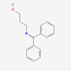 molecular formula C16H17NO B8371489 3-[(Diphenylmethylene)amino]propan-1-ol 