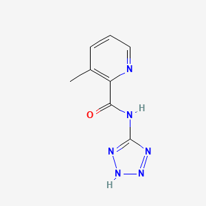 molecular formula C8H8N6O B8371515 N-(5-tetrazolyl)-3-methyl-2-pyridinecarboxamide 