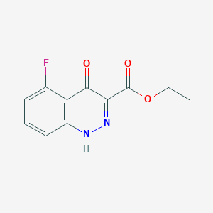 molecular formula C11H9FN2O3 B8371526 Ethyl 5-fluoro-4-oxo-1,4-dihydrocinnoline-3-carboxylate 