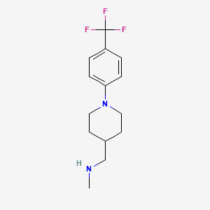 molecular formula C14H19F3N2 B8371534 Methyl-[1-(4-trifluoromethyl-phenyl)-piperidin-4-ylmethyl]-amine 
