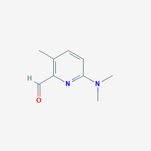 molecular formula C9H12N2O B8371538 3-Methyl-6-dimethylaminopyridine-2-carbaldehyde 