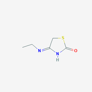 molecular formula C5H8N2OS B8371541 4-(ethylamino)-1,3-thiazol-2(5H)-one 