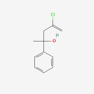 molecular formula C11H13ClO B8371567 2-Chloro-4-phenyl-1-penten-4-ol 