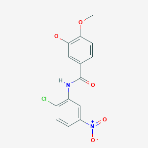 molecular formula C15H13ClN2O5 B8371591 N-(2-chloro-5-nitrophenyl)-3,4-dimethoxybenzamide 