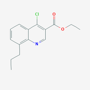 molecular formula C15H16ClNO2 B8371592 4-Chloro-8-propyl-quinoline-3-carboxylic acid ethyl ester 