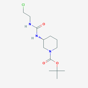 molecular formula C13H24ClN3O3 B8371638 tert-Butyl (R)-3-(3-(2-chloroethyl)ureido)piperidine-1-carboxylate 