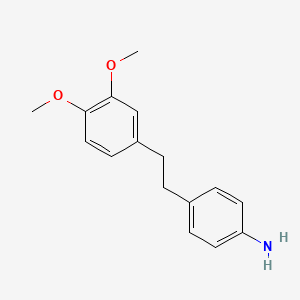molecular formula C16H19NO2 B8371648 4-(3,4-Dimethoxyphenethyl)aniline 