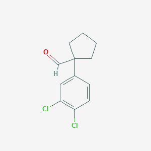 molecular formula C12H12Cl2O B8371653 1-(3,4-Dichlorophenyl)cyclopentanecarbaldehyde CAS No. 1239681-54-9