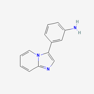 molecular formula C13H11N3 B8371660 3-Imidazo[1,2-a]pyridin-3-yl-phenylamine 