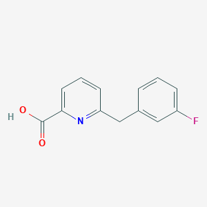molecular formula C13H10FNO2 B8371667 6-(3-Fluorobenzyl)picolinic acid 
