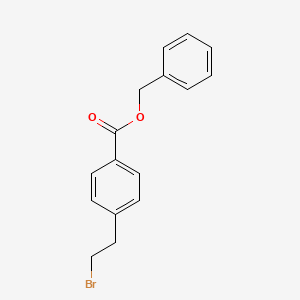 molecular formula C16H15BrO2 B8371679 4-(2-Bromo-ethyl)-benzoic acid benzyl ester 