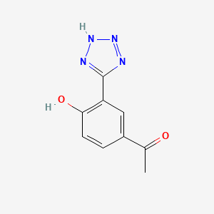 molecular formula C9H8N4O2 B8371692 1-[4-hydroxy-3-(1H-tetrazol-5-yl)phenyl]ethanone 