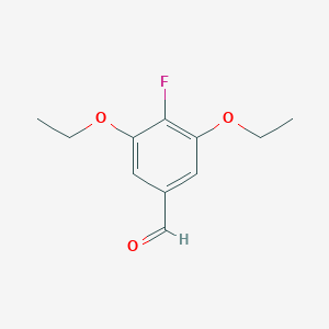 molecular formula C11H13FO3 B8371716 3,5-Diethoxy-4-fluoro-benzaldehyde 