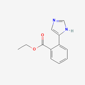 molecular formula C12H12N2O2 B8371749 ethyl 2-(1H-imidazol-5-yl)benzoate 