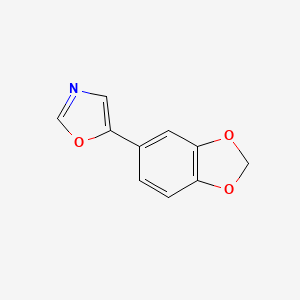 molecular formula C10H7NO3 B8371755 5-(1,3-Benzodioxole-5-yl)oxazole 